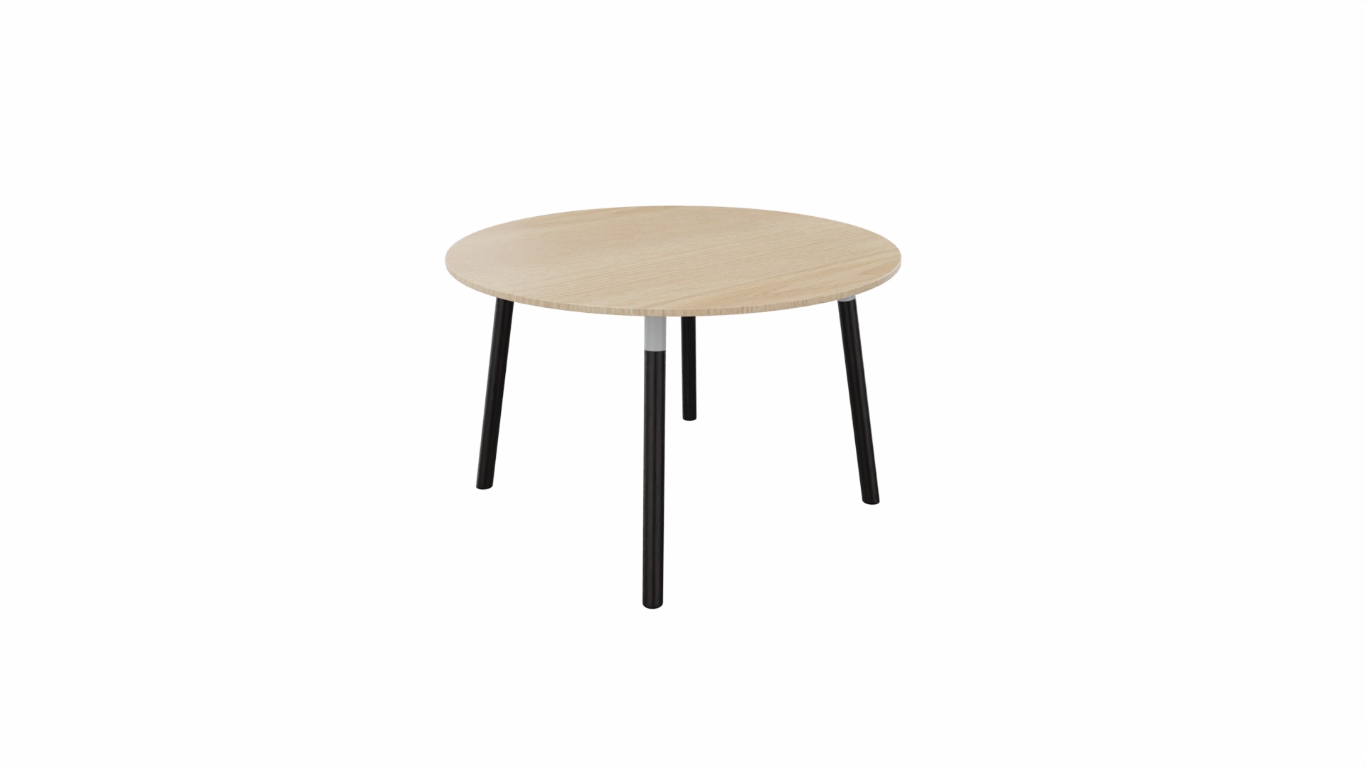 Tafel 9311 rond - 80 cm. - Alu - Eiken licht - Beuken donker afbeelding