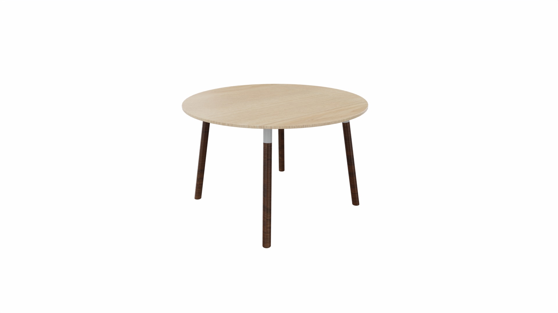 Tafel 9311 rond - 120 cm. - Alu - Eiken licht - Beuken wenge afbeelding