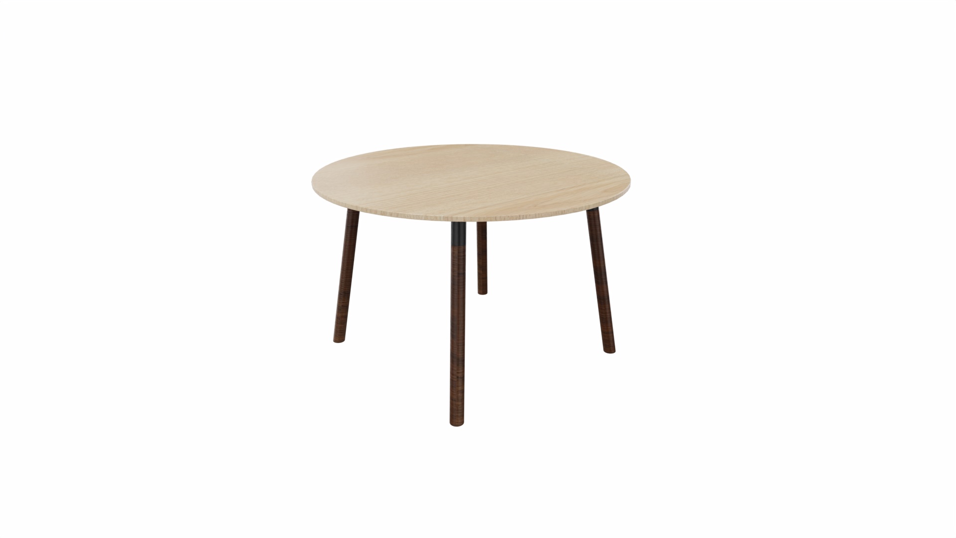 Tafel 9311 rond - 80 cm. - Zwart - Eiken licht - Beuken wenge afbeelding