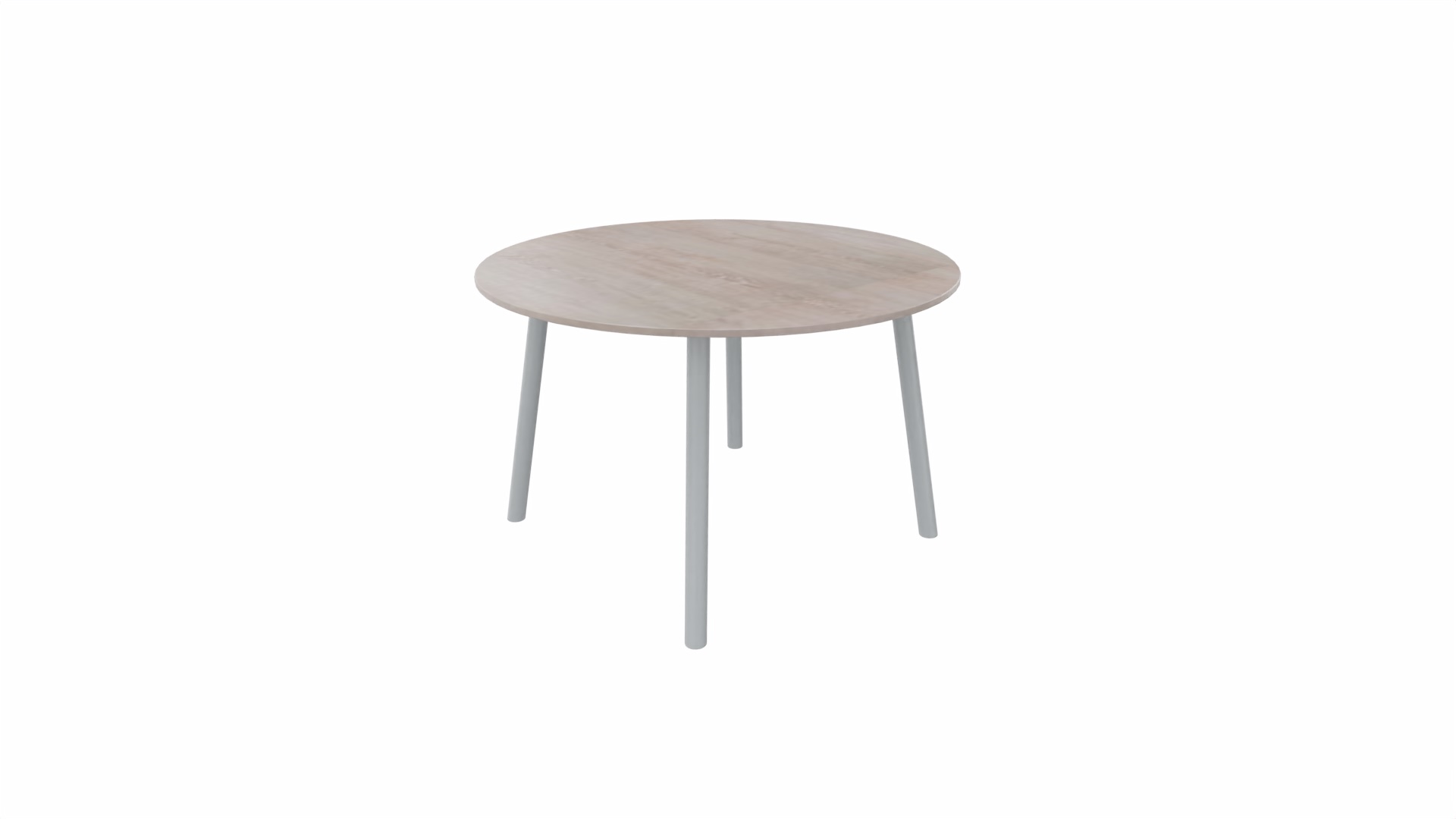 Tafel 9311 rond - 120 cm. - Alu - Eiken Robson - Aluminium afbeelding
