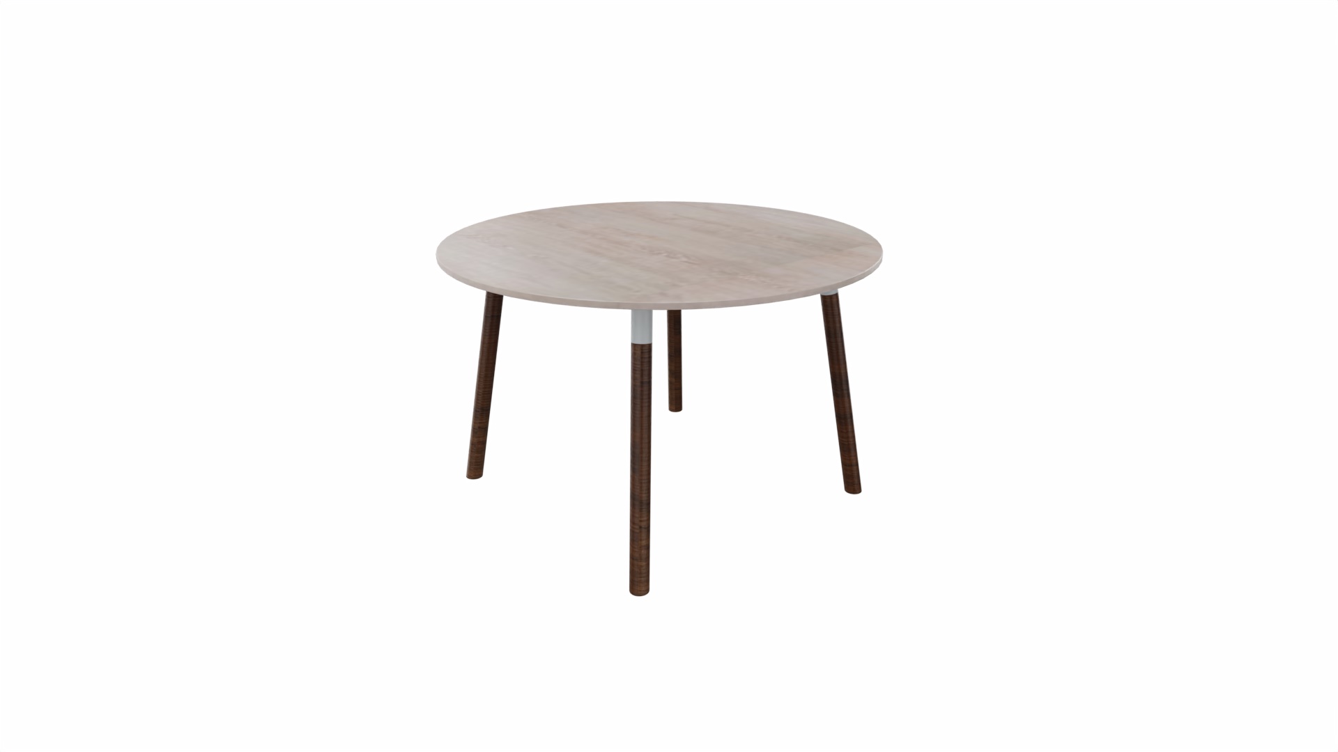Tafel 9311 rond - 120 cm. - Alu - Eiken Robson - Beuken wenge afbeelding