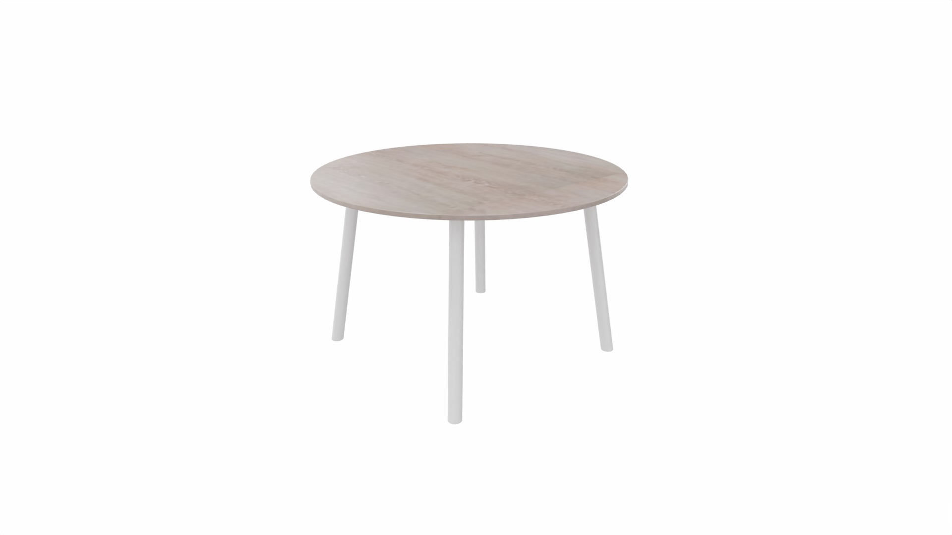 Tafel 9311 rond - 120 cm. - Wit - Eiken Robson - Wit afbeelding