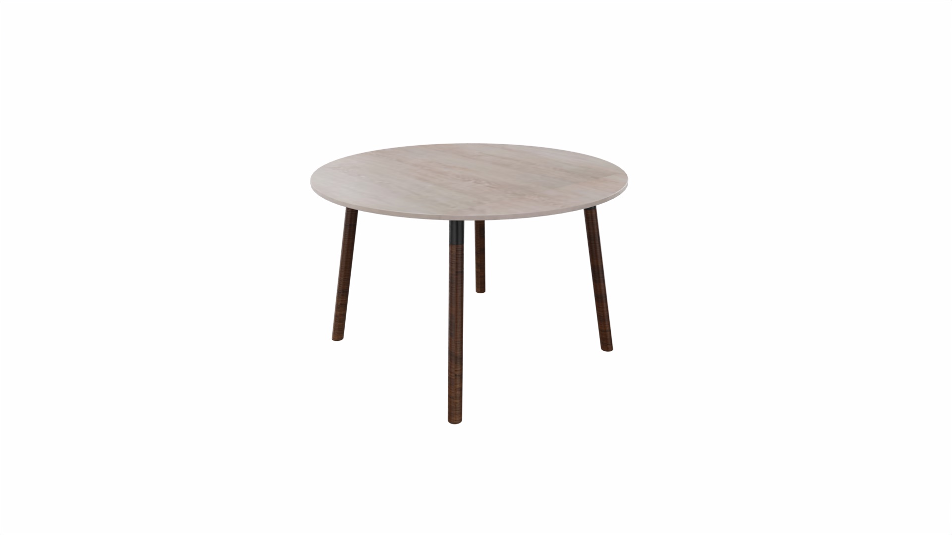Tafel 9311 rond - 80 cm. - Zwart - Eiken Robson - Beuken wenge afbeelding