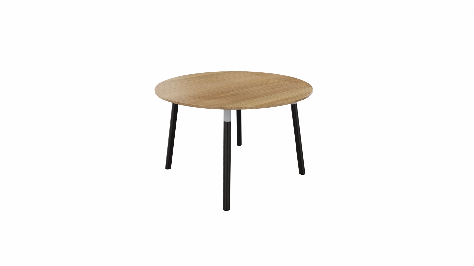 Tafel 9311 rond - 120 cm. - Alu - Toscaans noten - Beuken donker afbeelding
