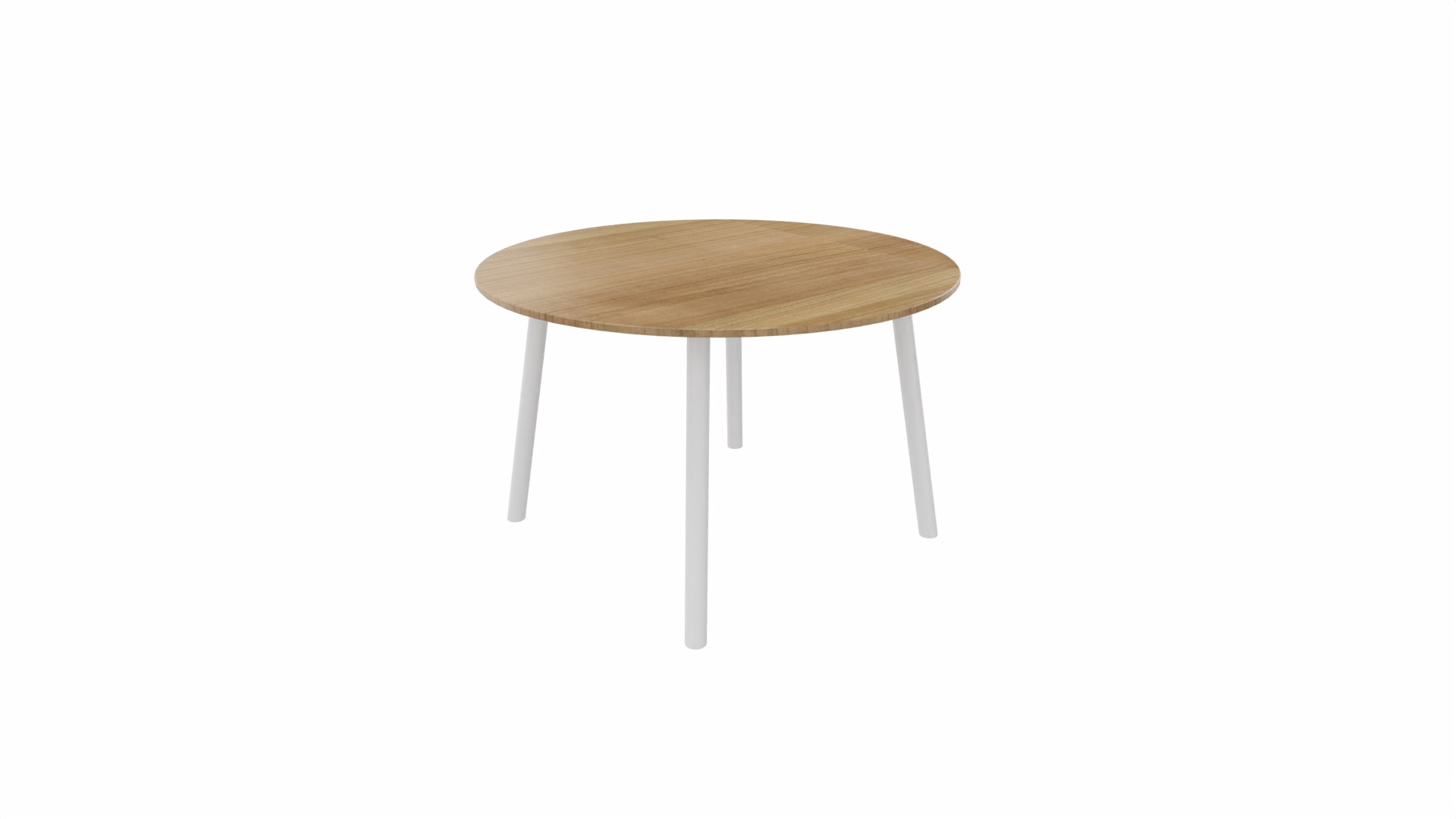 Tafel 9311 rond - 120 cm. - Wit - Toscaans noten - Wit afbeelding