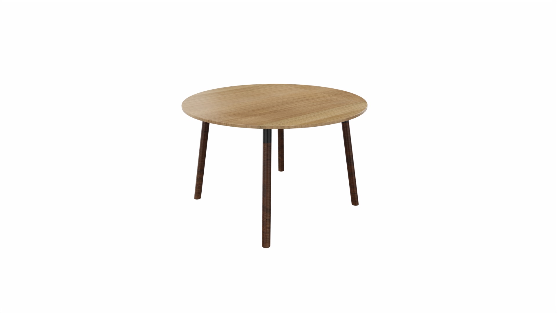 Tafel 9311 rond - 120 cm. - Zwart - Toscaans noten - Beuken wenge afbeelding