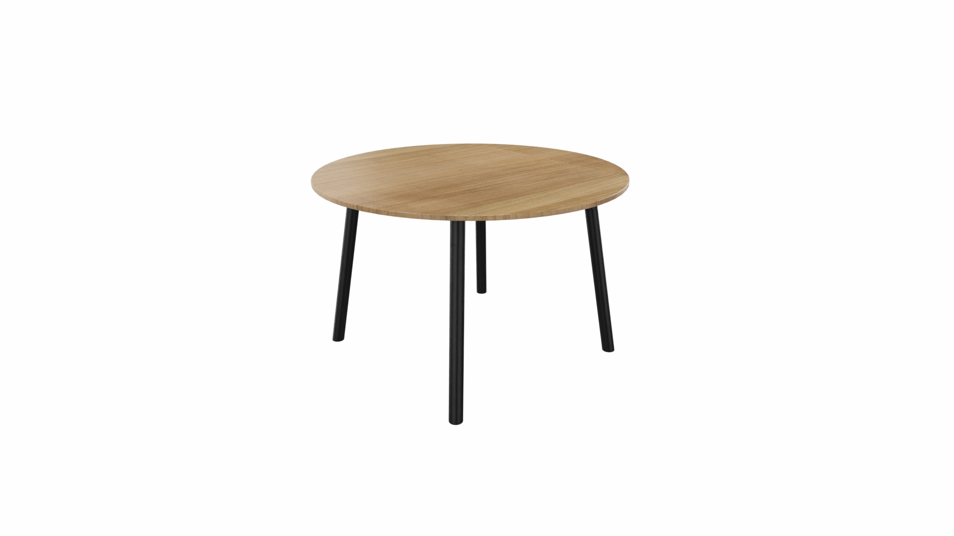 Tafel 9311 rond - 80 cm. - Zwart - Toscaans noten - Zwart afbeelding
