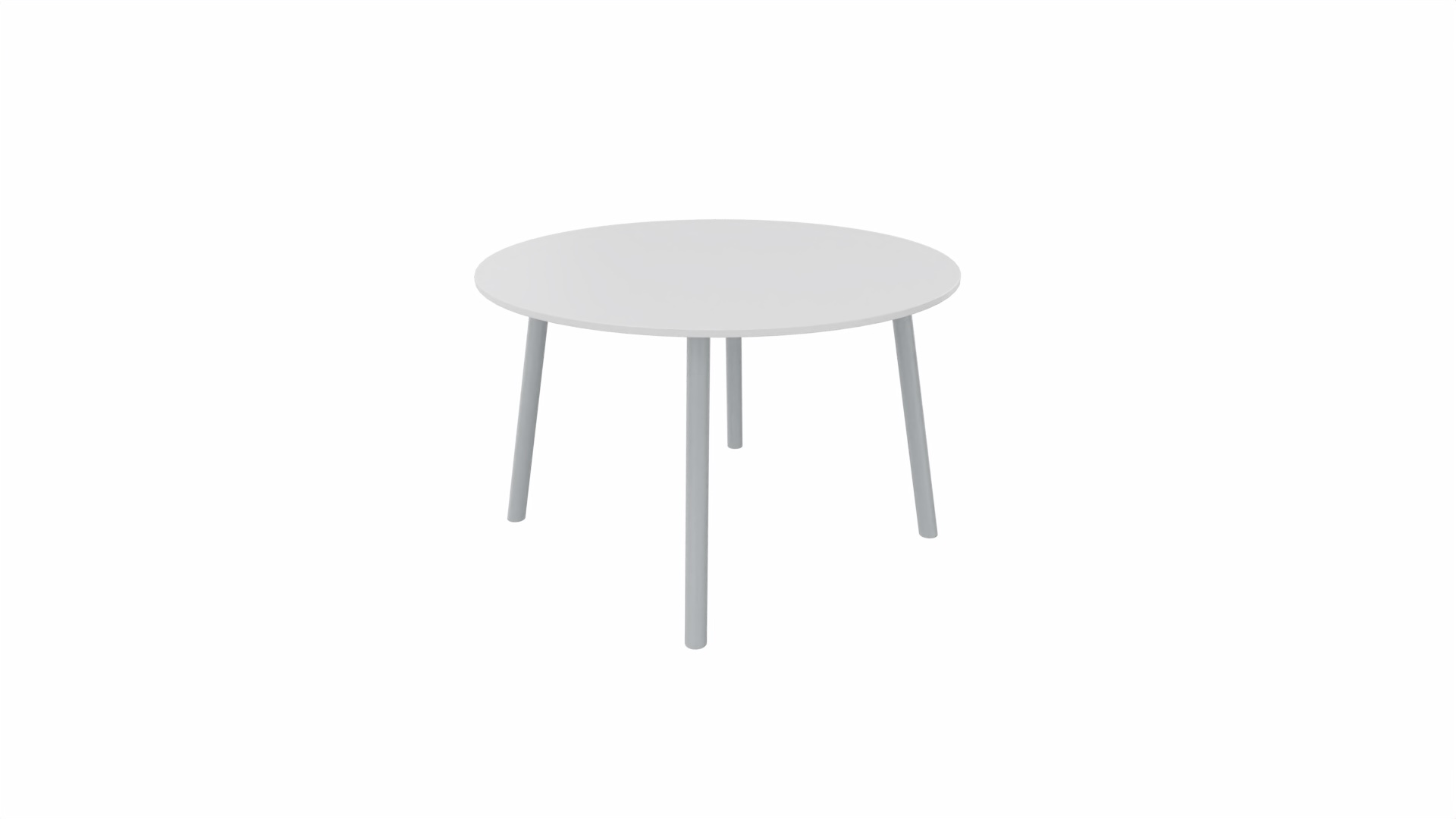 Tafel 9311 rond - 120 cm. - Alu - Wit - Aluminium afbeelding