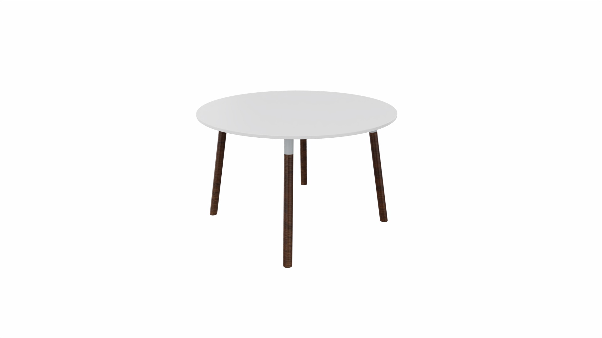 Tafel 9311 rond - 120 cm. - Alu - Wit - Beuken wenge afbeelding