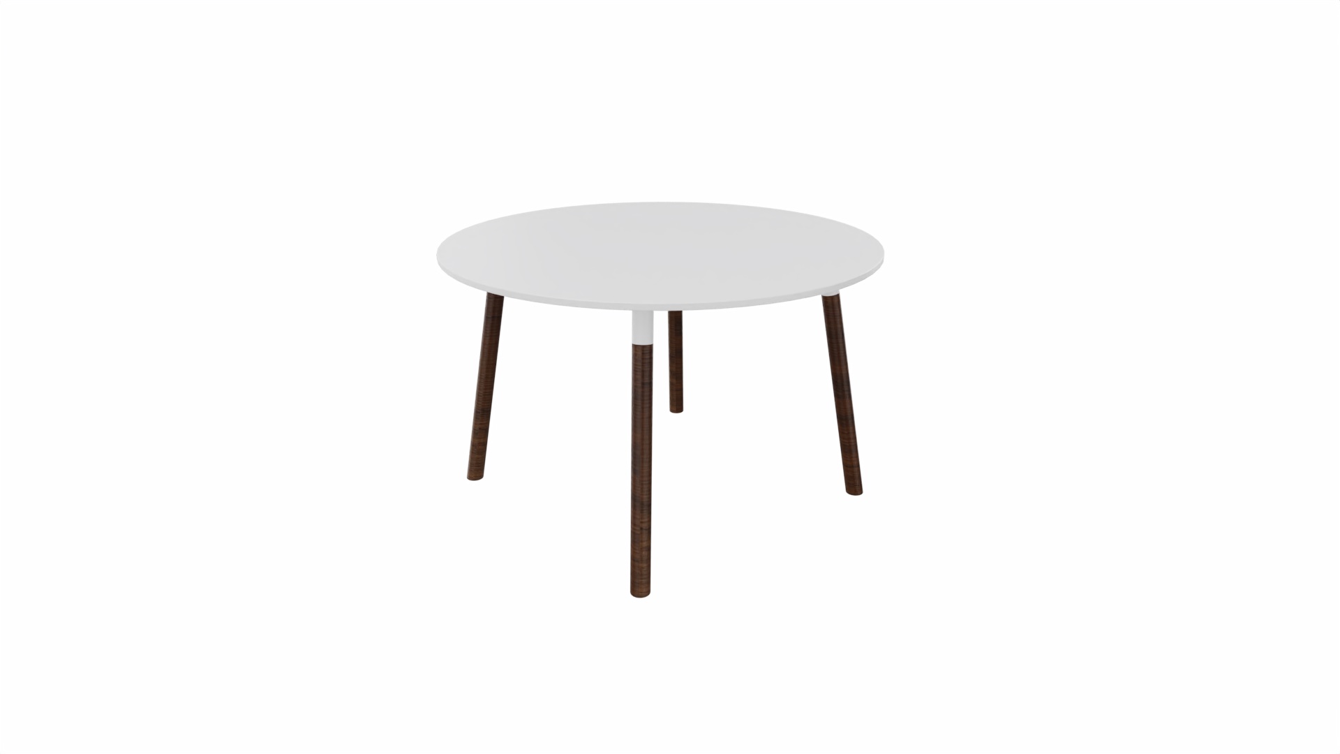 Tafel 9311 rond - 80 cm. - Wit - Wit - Beuken wenge afbeelding