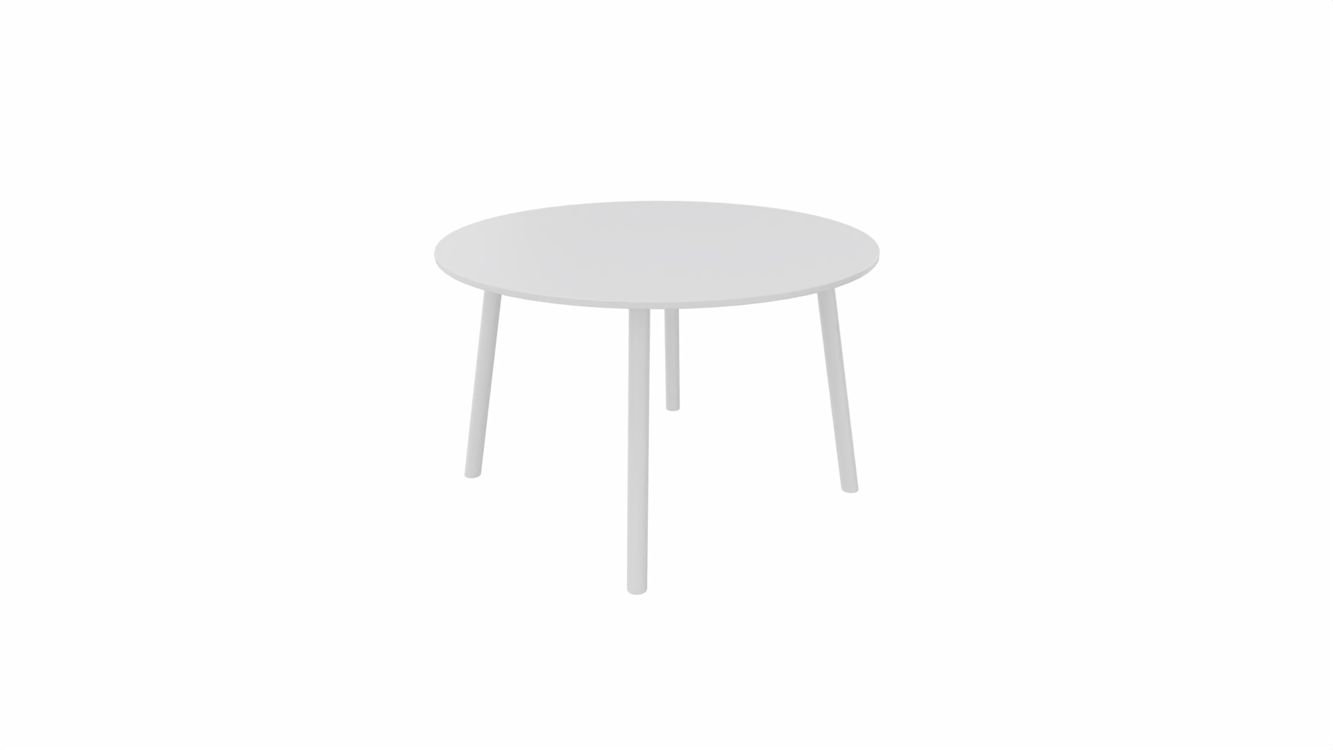 Tafel 9311 rond - 80 cm. - Wit - Wit - Wit afbeelding