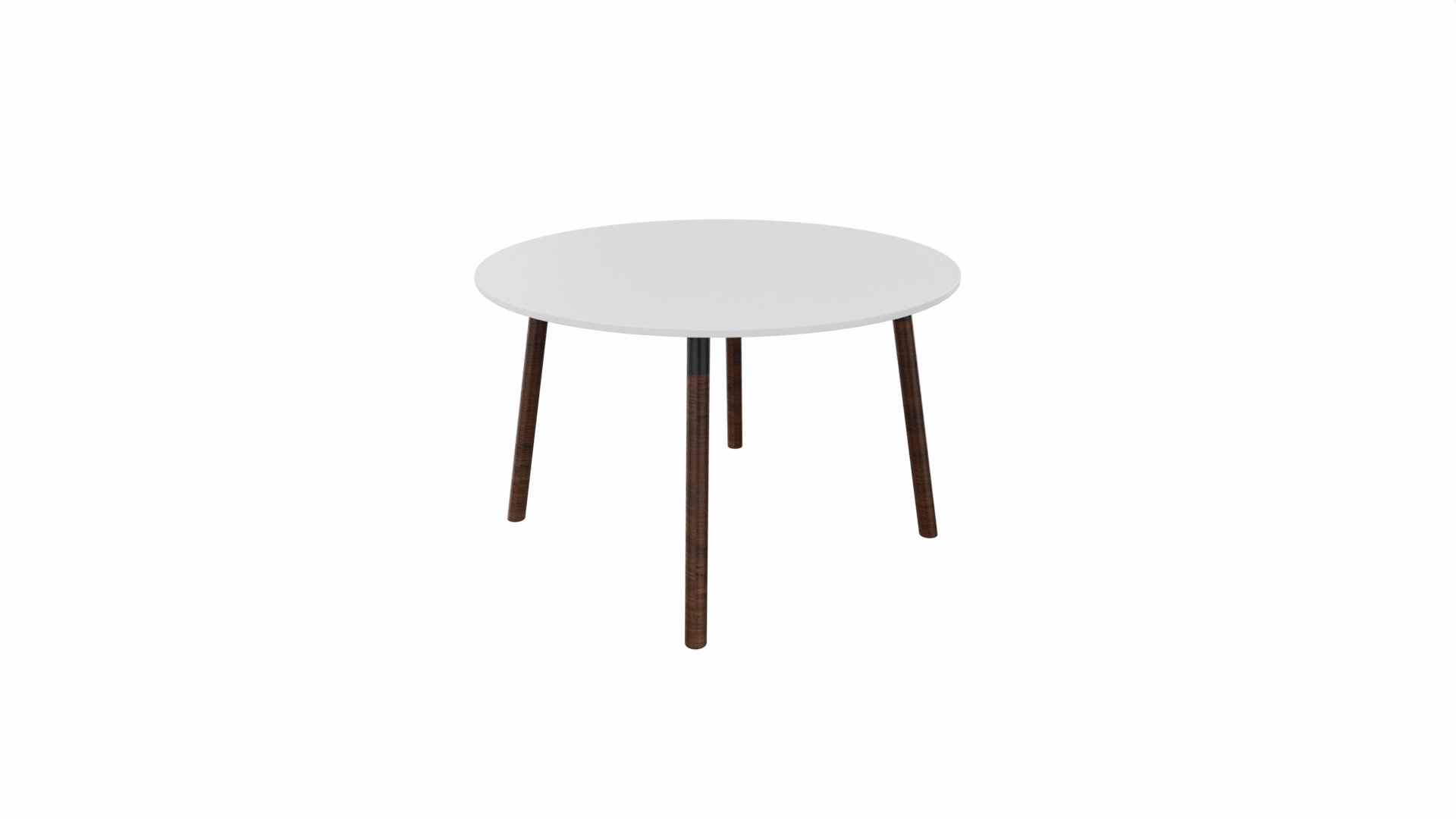 Tafel 9311 rond - 80 cm. - Zwart - Wit - Beuken wenge afbeelding