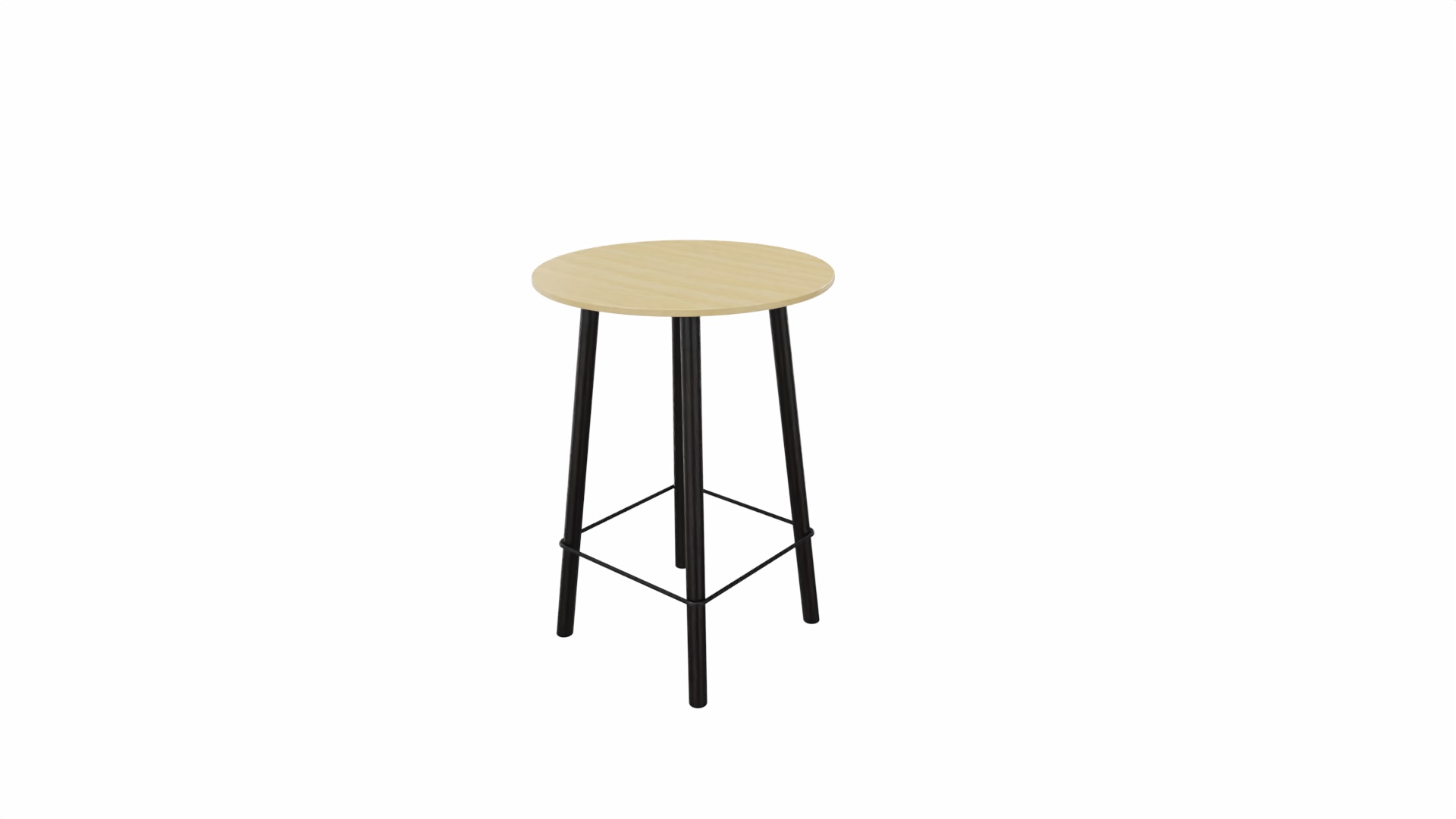 Tafel 9411 barhoogte - 80 cm. - Zwart - Beuken - Beuken donker afbeelding