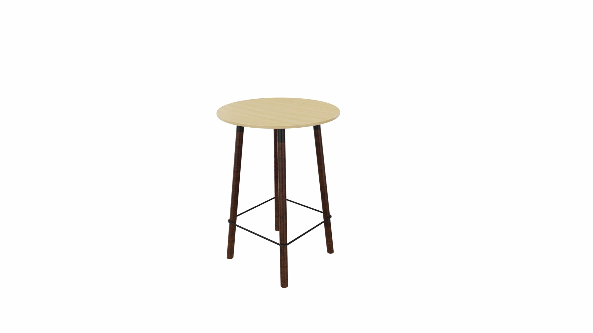 Tafel 9411 barhoogte - 80 cm. - Zwart - Beuken - Beuken wenge afbeelding