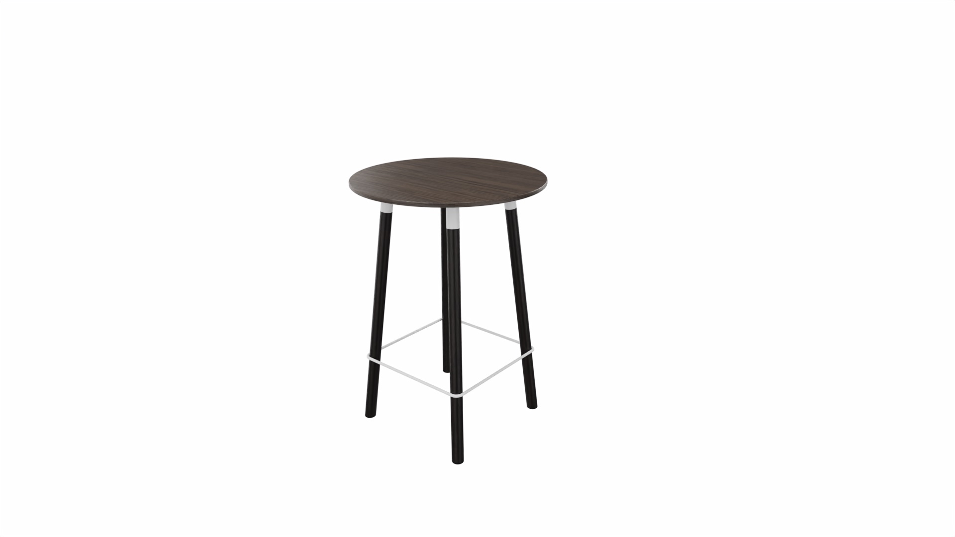 Tafel 9411 barhoogte - 80 cm. - Wit - Eiken donker - Beuken donker afbeelding