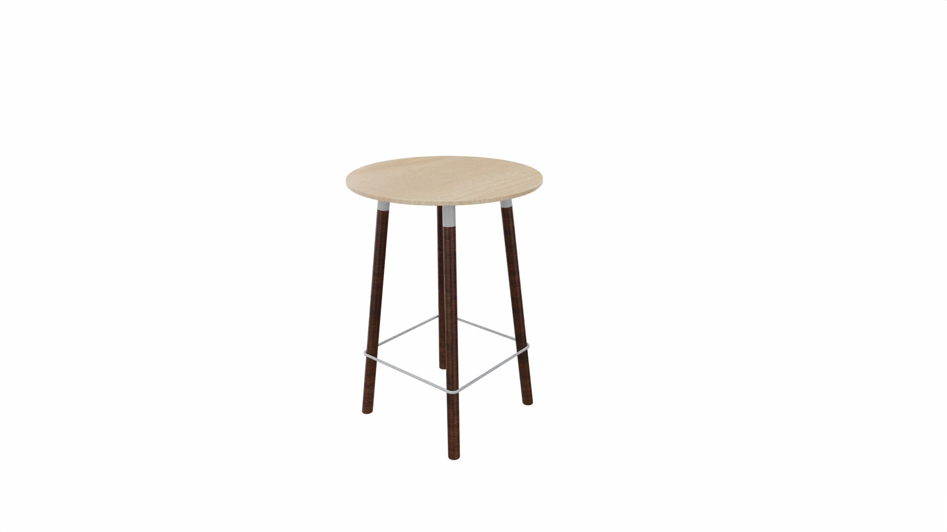 Tafel 9411 barhoogte - 80 cm. - Alu - Eiken licht - Beuken wenge afbeelding