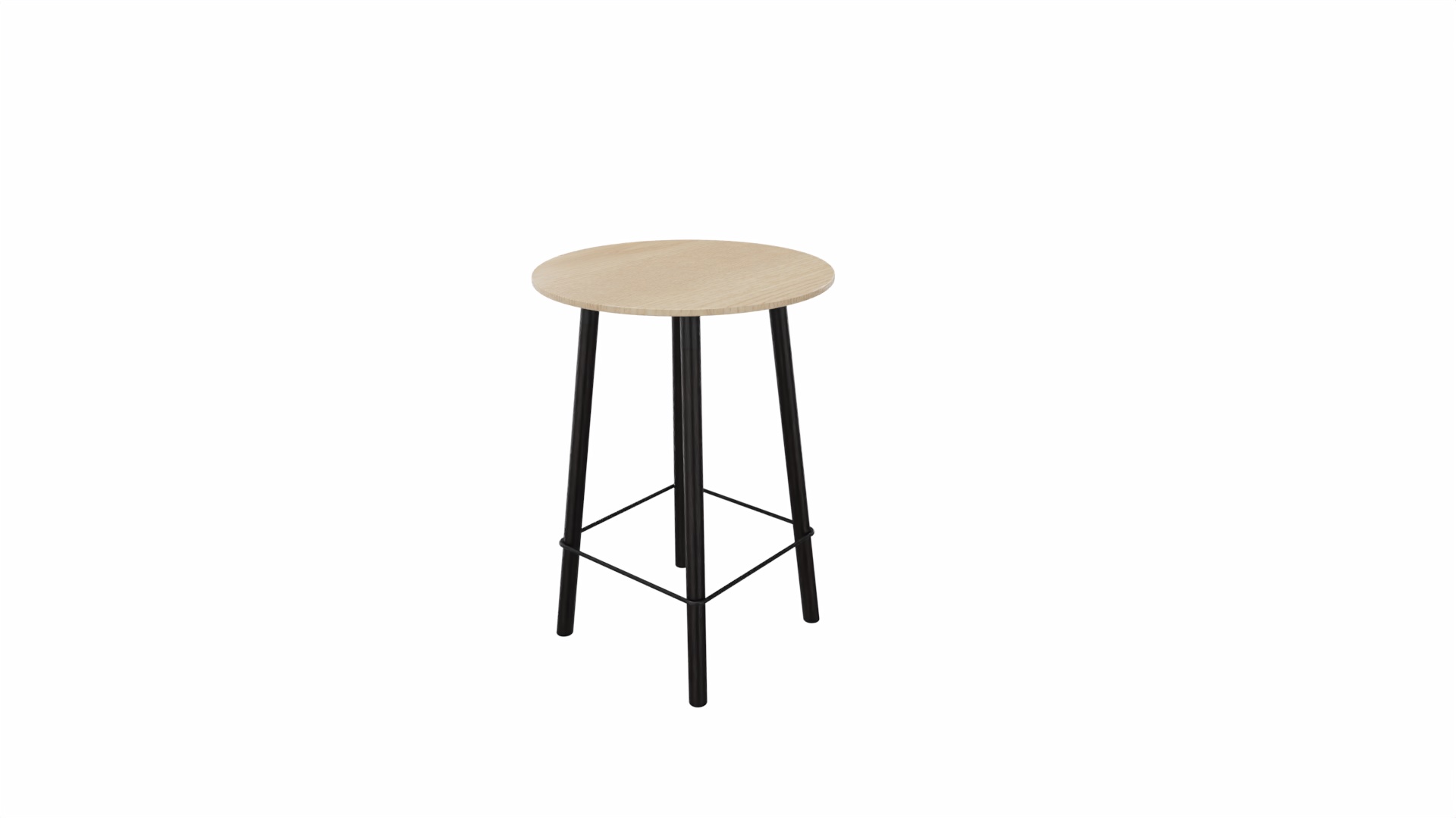 Tafel 9411 barhoogte - 80 cm. - Zwart - Eiken licht - Beuken donker afbeelding