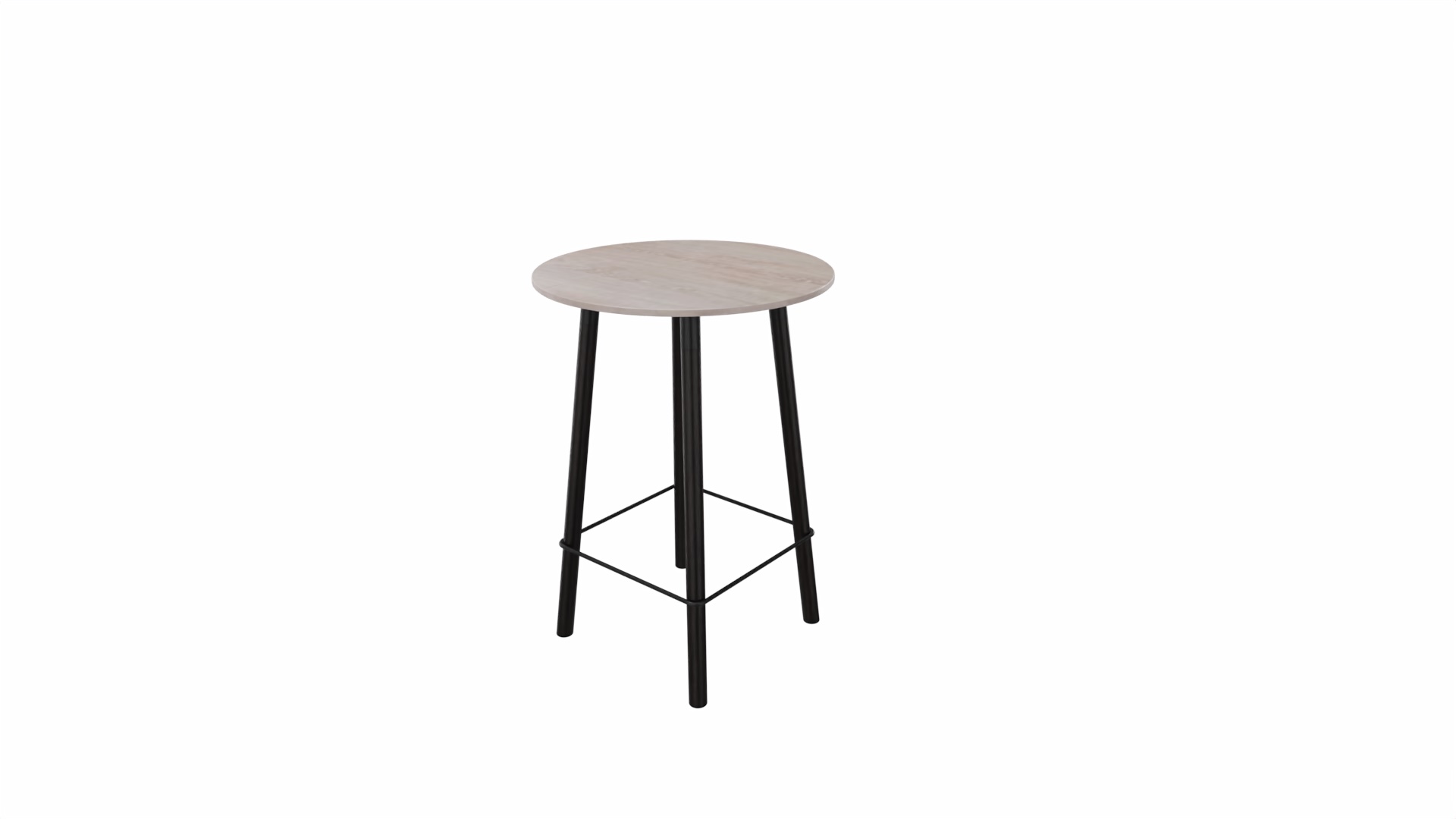 Tafel 9411 barhoogte - 80 cm. - Zwart - Eiken Robson - Beuken donker afbeelding