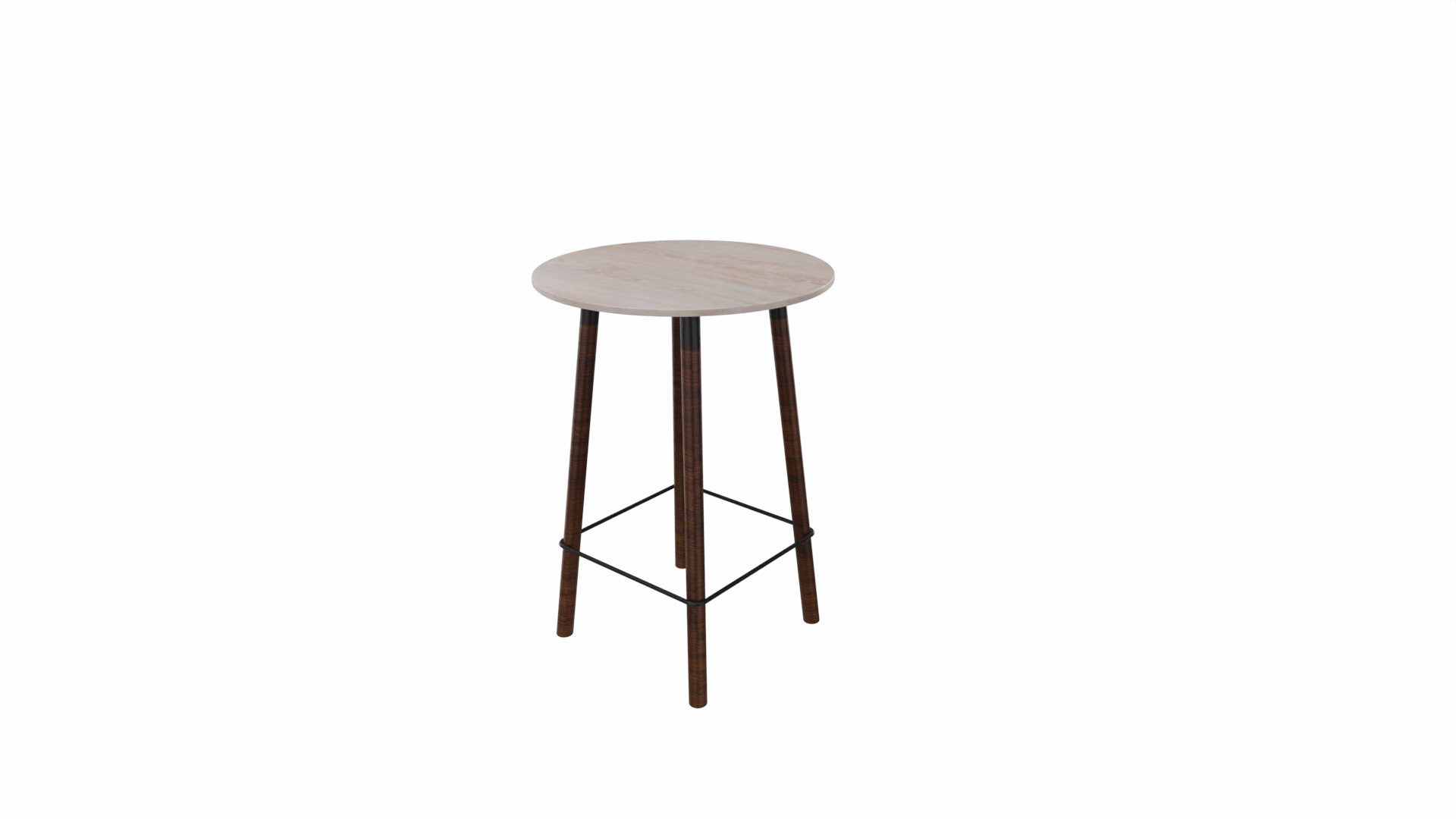 Tafel 9411 barhoogte - 80 cm. - Zwart - Eiken Robson - Beuken wenge afbeelding