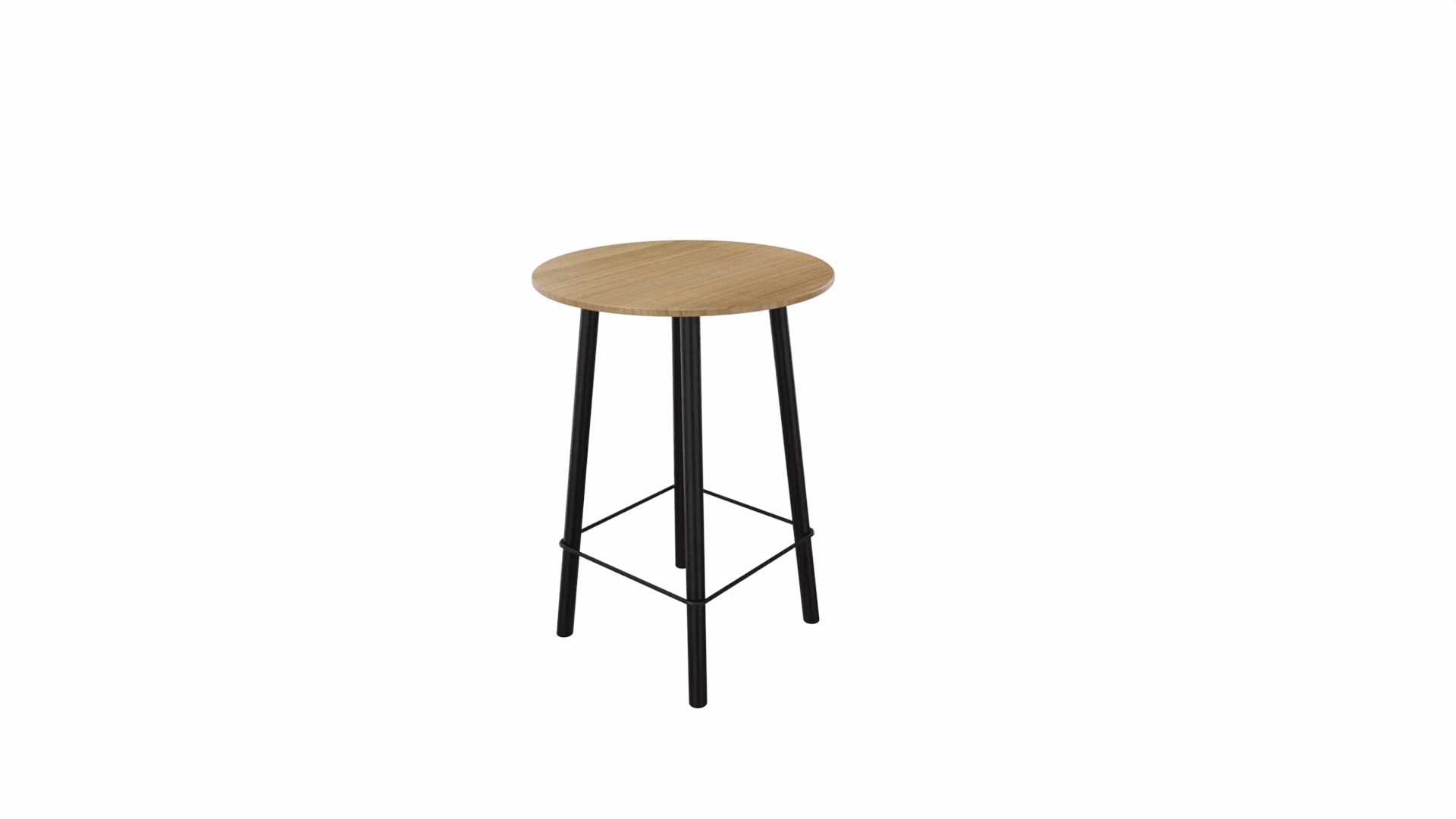 Tafel 9411 barhoogte - 80 cm. - Zwart - Toscaans noten - Beuken donker afbeelding