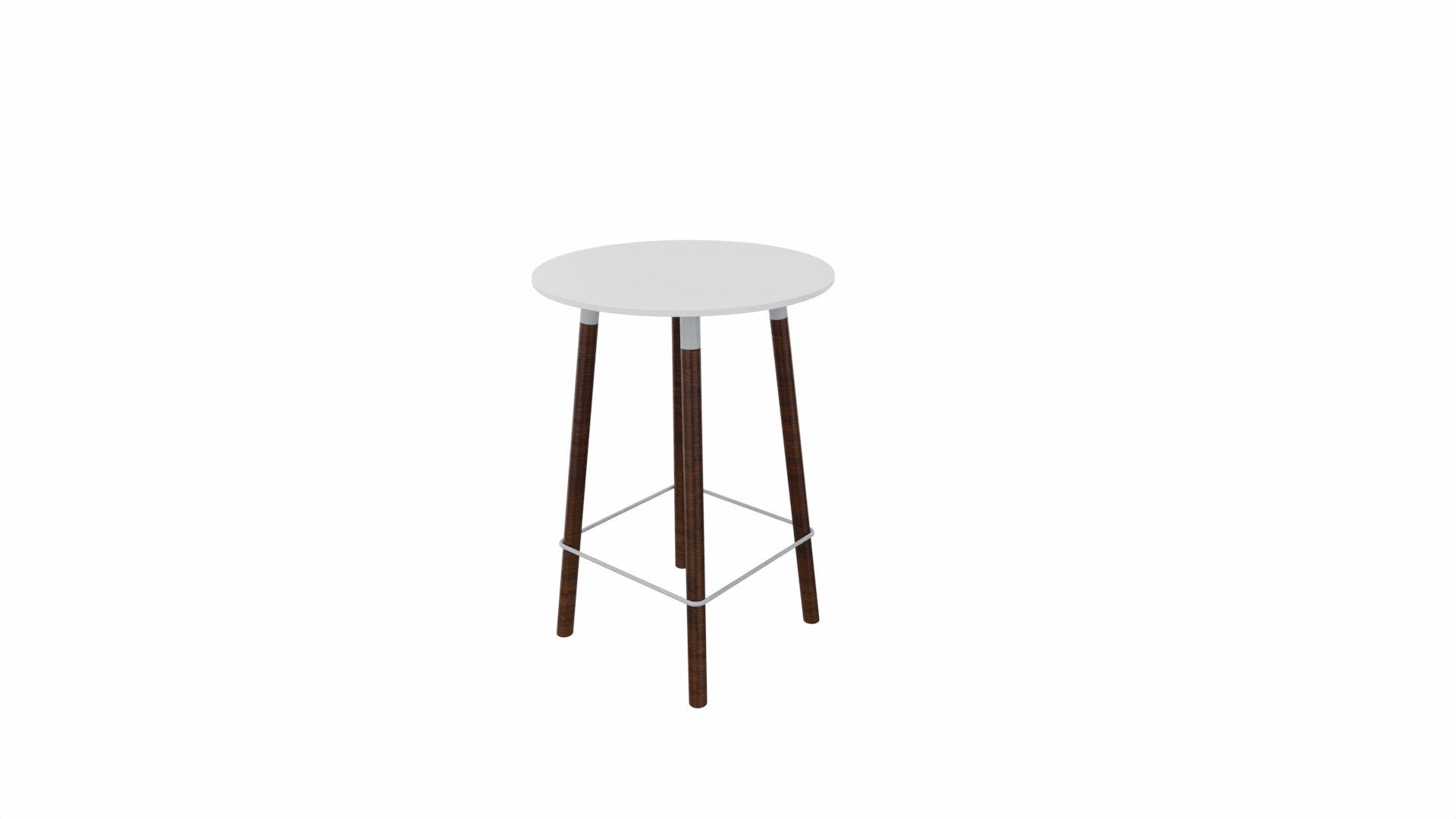 Tafel 9411 barhoogte - 80 cm. - Alu - Wit - Beuken wenge afbeelding