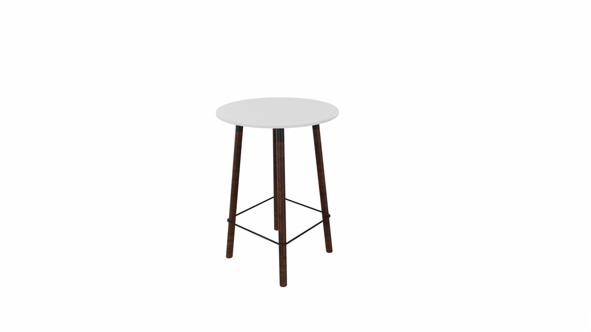 Tafel 9411 barhoogte - 80 cm. - Zwart - Wit - Beuken wenge afbeelding