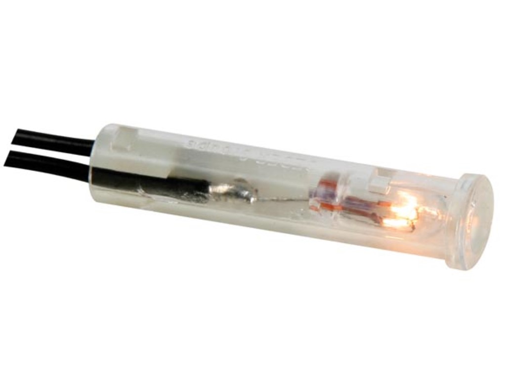 RONDE 7mm SIGNAALLAMP 6V KRISTAL afbeelding