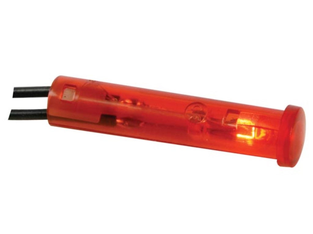 RONDE 7mm SIGNAALLAMP 6V ROOD afbeelding