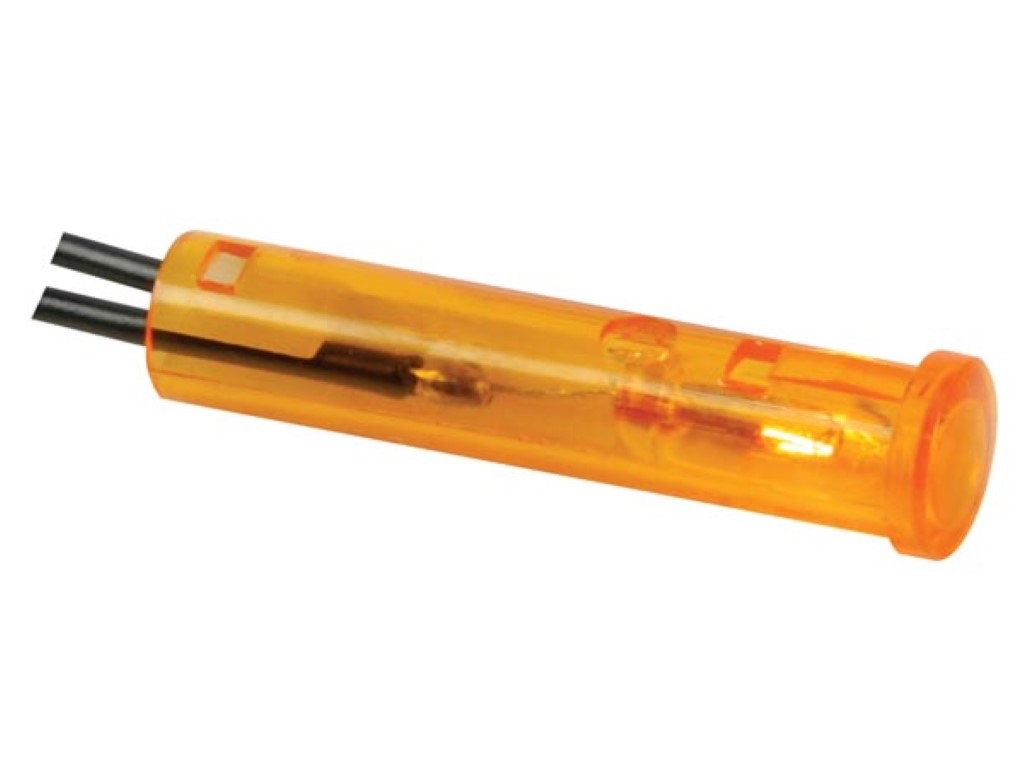 RONDE 7mm SIGNAALLAMP 12V ORANJE afbeelding