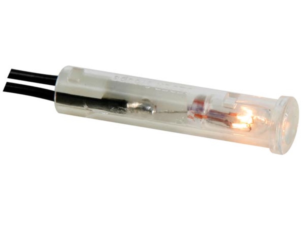 RONDE 7mm SIGNAALLAMP 12V KRISTAL afbeelding