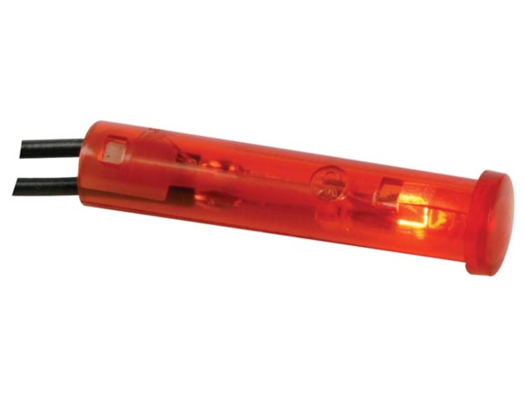 RONDE 7mm SIGNAALLAMP 24V ROOD afbeelding