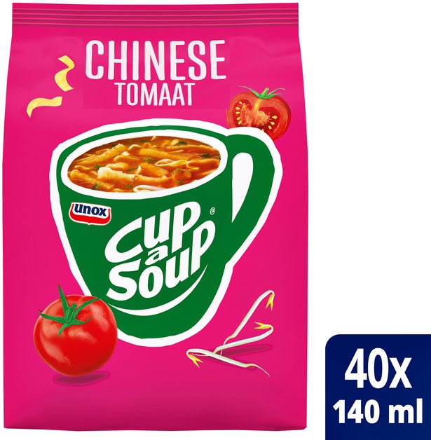 Cup-a-Soup Unox machinezak Chinese tomaat 140ml afbeelding