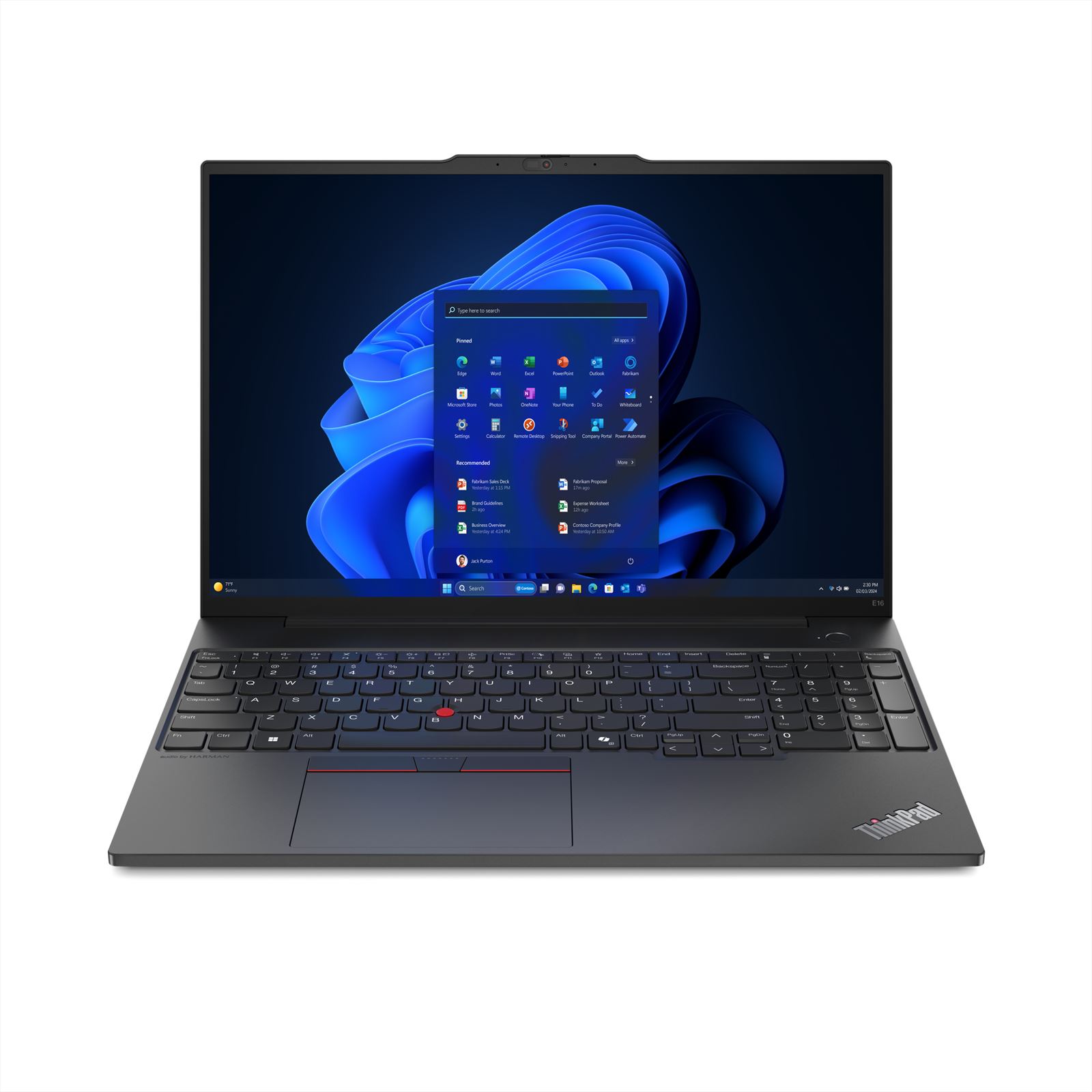 Lenovo ThinkPad E16 Intel Core Ultra 7 155H Laptop 40 6 cm (16") WUXGA 16 GB DDR5-SDRAM 512 GB SSD Wi-Fi 6E (802.11ax) Windows 11 Pro Zwart