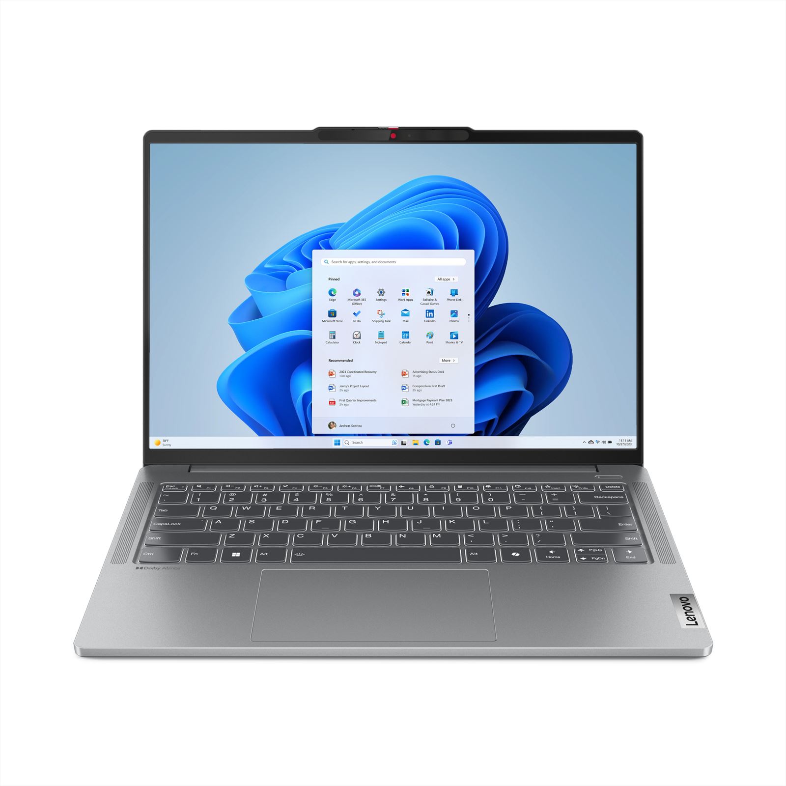 Lenovo IdeaPad Pro 5 Intel Core Ultra 7 155H Laptop 35 6 cm (14") 2.8K 32 GB LPDDR5x-SDRAM 1 TB SSD Wi-Fi 6E (802.11ax) Windows 11 Home Grijs