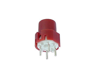 DRUKSCHAKELAAR MET RONDE KNOP 9.0mm ROOD afbeelding