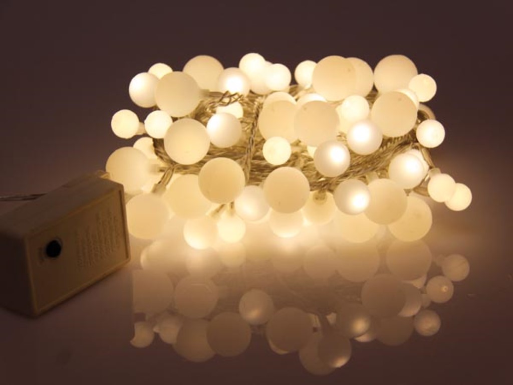 Velleman Decolight LED 6 m 90 bolletjes warmwit transparante kabel modulator 24 V