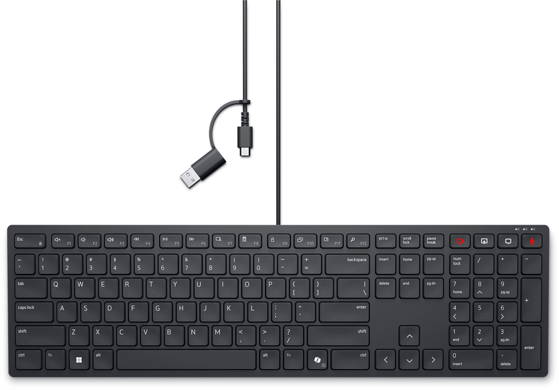 Dell KB525C toetsenbord Kantoor USB AZERTY Belgisch Zwart