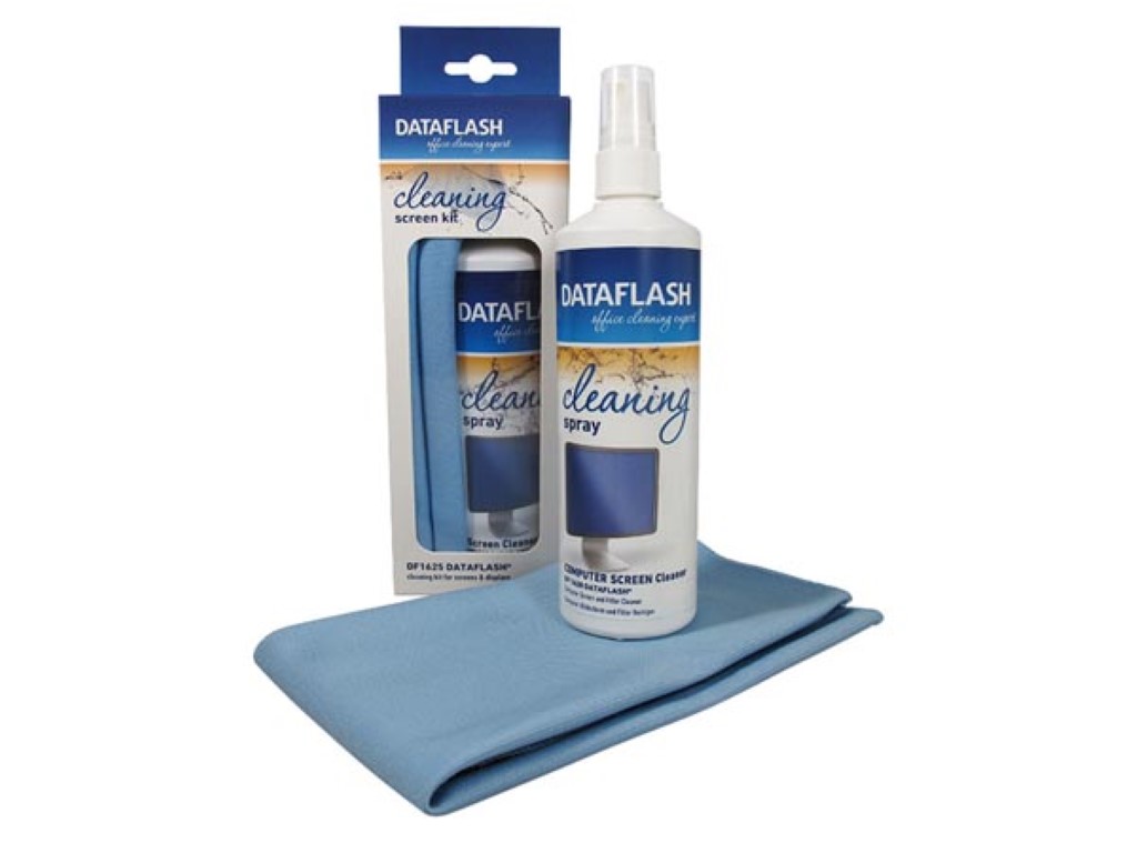 REINIGINGSSPRAY + MICROVEZELDOEK VOOR SCHERMEN afbeelding