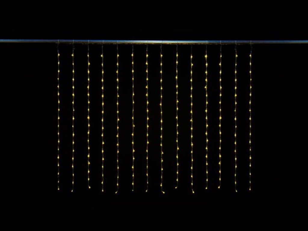 Velleman Digital LED curtain 2 x 1.5 m 252 leds warmwit transparante kabel modulator 24 V