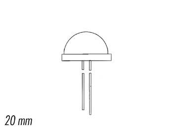 JUMBO LED 20mm ROOD DIFFUUS afbeelding