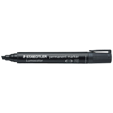 Viltstift Staedtler Lumocolor 350 permanent schuin zwart afbeelding
