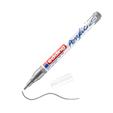 Acrylmarker edding e-5300 fijn zilver afbeelding