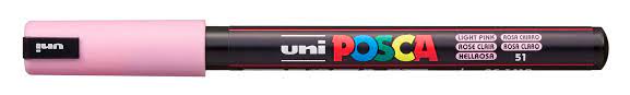 Verfstift Posca PC1MR extra fijn lichtroze afbeelding