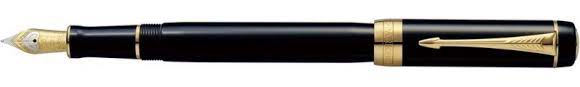 Vulpen Parker Duofold Classic black 18k GT medium afbeelding