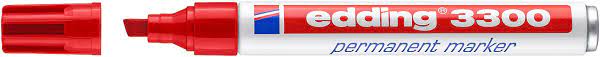 Viltstift edding 3300 schuin 1-5mm rood afbeelding