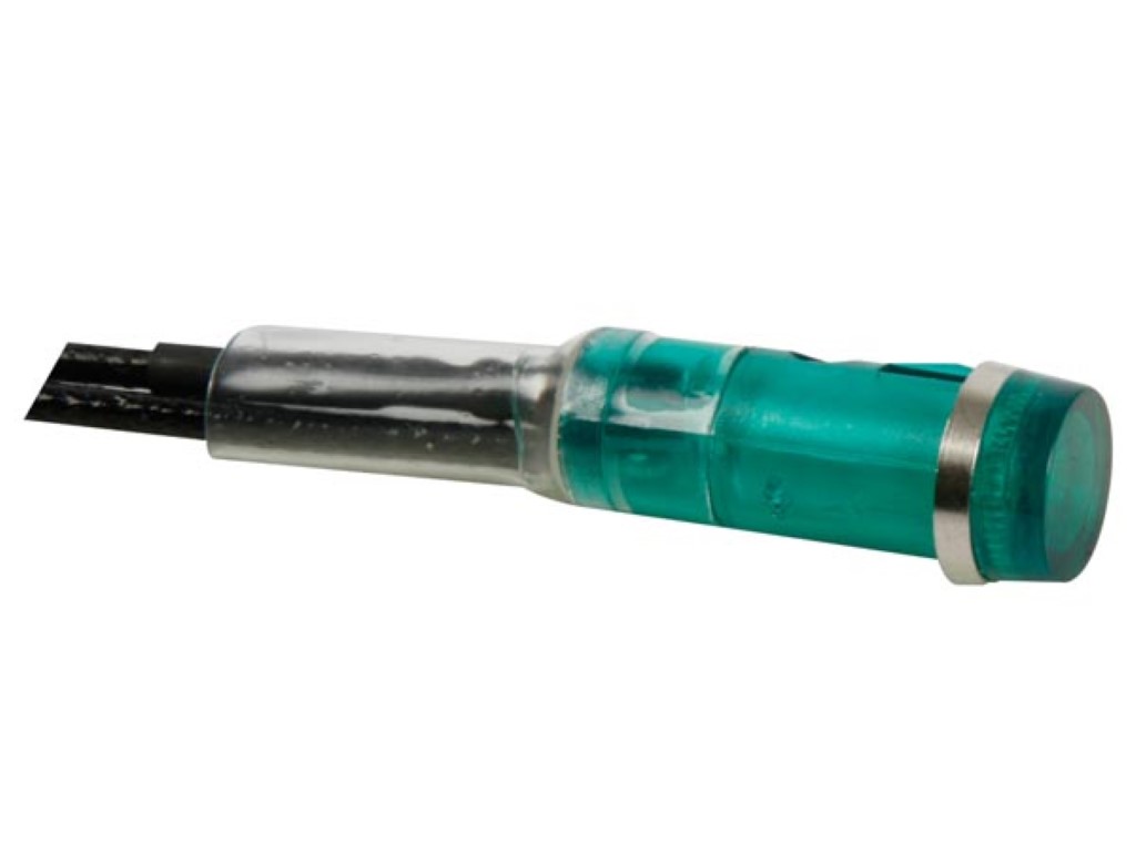 RONDE SIGNAALLAMP 9 mm 220 V GROEN afbeelding
