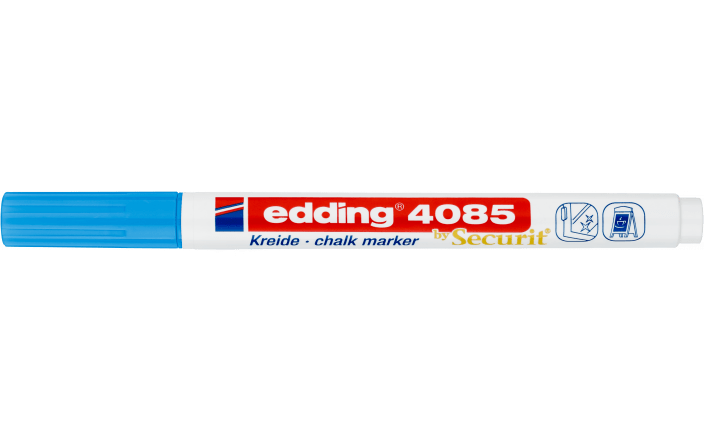Krijtstift edding 4085 by Securit rond 1-2mm lichtblauw afbeelding