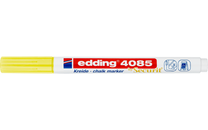 Krijtstift edding 4085 by Securit rond 1-2mm neon geel afbeelding