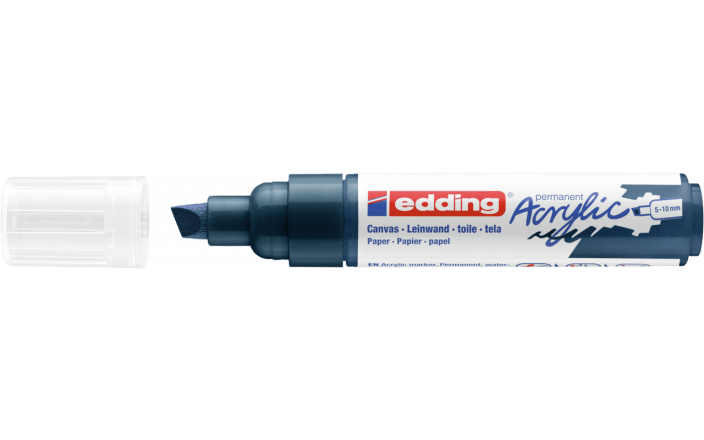 Acrylmarker edding e-5000 breed elegant nachtblauw afbeelding