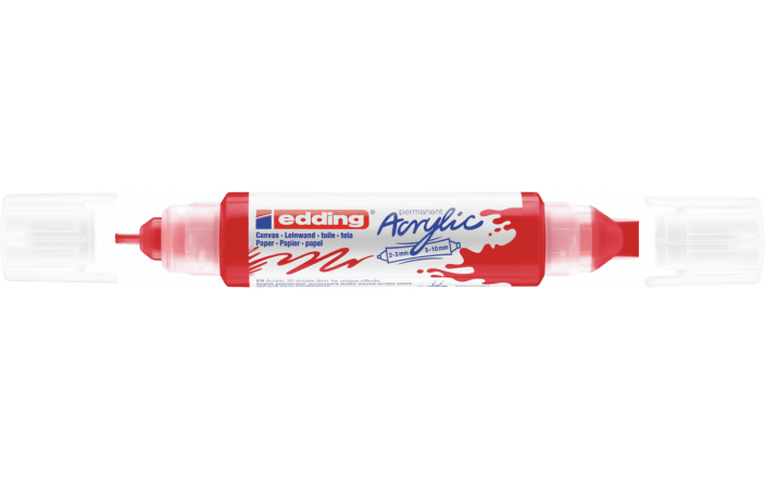 Acrylmarker edding e-5400 3D double liner verkeersrood afbeelding